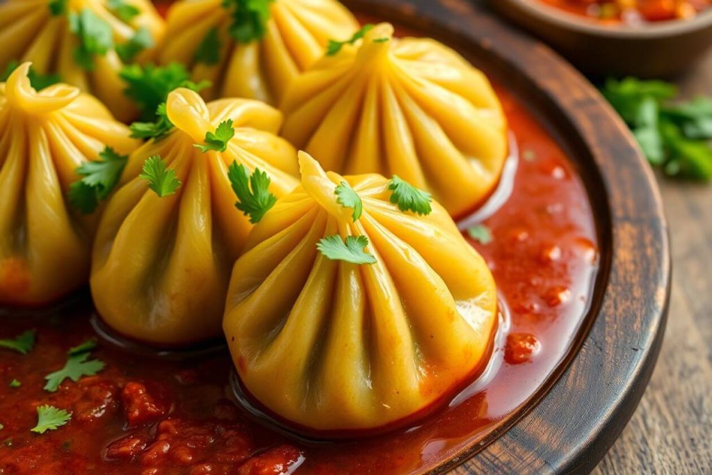 Veggie Volcano Momos